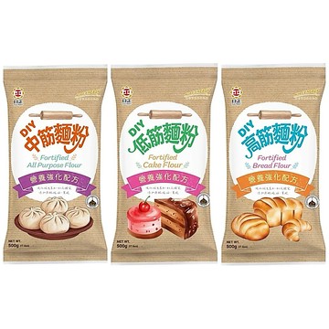 『滿額贈好禮』日正優質麵粉（高筋/中筋/低筋）500g （賣場滿$150出貨）