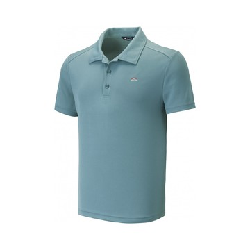 easymain 衣力美 男 調溫防臭無靜電短袖休閒衫深藻澤藍se24003/機能上衣/快乾休閒