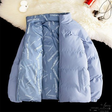 ✨限時惠購⚡ 秋冬棉服 棉衣 外套 男 羽絨棉服 雙麵穿 加厚 保暖 防風 冬季 寬鬆 立領 常規 仿絲棉