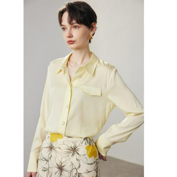 【巴黎精品】現貨+預購 絲質襯衫法式絲綢絲質緞面上衣-絲滑長袖襯衫女裝2色a1ek17