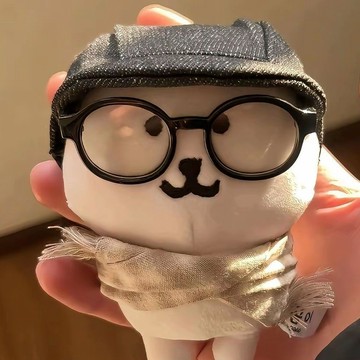 娃衣13cm自嘲熊娃衣方大同帽子眼鏡可愛棉花娃娃冬季娃娃圍巾配飾便宜