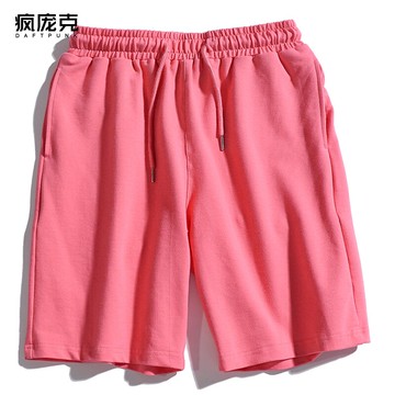 夏日系寬松嘻哈居家外穿衛褲沙灘休閑短褲潮流男女運動五分中褲潮