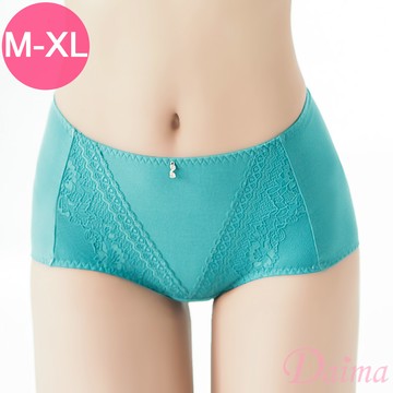 內褲 (M-XL)咖啡紗除臭速乾包臀蕾絲小褲_湖綠#2721