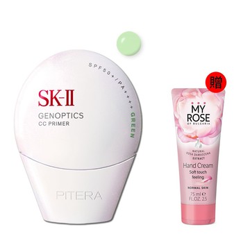 【SK-II】光蘊透CC霜SPF50/PA++++ 30g校色綠加贈玫瑰護手霜(公司貨)-R
