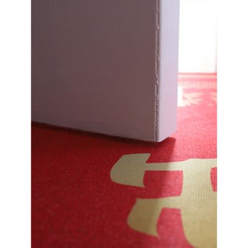 2026馬年入戶門地墊玄關進門除塵腳墊新年紅色喜慶地毯水晶絨地墊