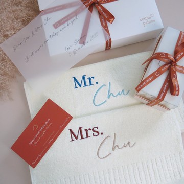 【香港毛巾品牌】客製化繡名毛巾 方巾 面巾 浴巾 100%美國棉製造