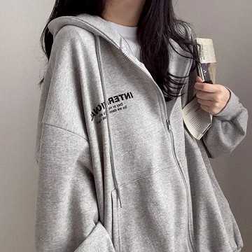 好穿到尖叫！ 長版上衣 外套 連帽外套 開衫外套 防風外套 灰色外套 純棉外套 情侶外套 慵懶風穿搭 下半身失蹤