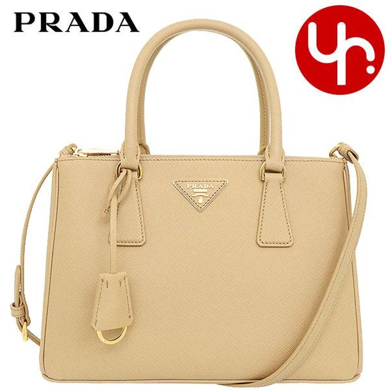 プラダ PRADA バッグ ハンドバッグ 1BA863 NZV OOO サッビア ガレリア サフィアーノ ルクス レザー トライアングル ロゴ  ミディアム ハンドバッグ レディース | LINEショッピング