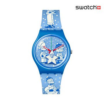 Swatch TIDINGS OF JOY 辛普森家庭/經典手錶/男錶/女錶/瑞士製造 SO28Z126 (34mm)