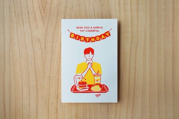 dearproject手工絹印明信片 － 簡單過生日