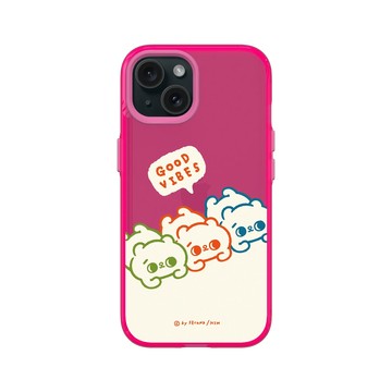 iPhone 15 Clear 粉漾桃 - 爽爽貓 Song Song Meow by SECOND - 加倍好運