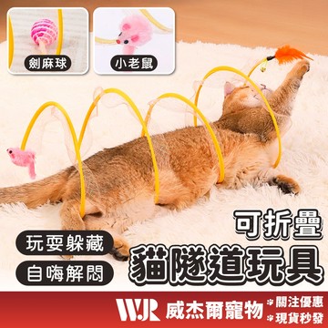 【威杰爾】彈簧貓隧道 貓咪玩具 可伸縮貓隧道 逗貓玩具 自嗨神器 貓咪玩耍通道 逗貓棒 寵物玩具 貓隧道【G139】