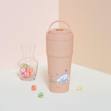 【WOKY沃廚】WOKY x SANRIO 渾圓杯 雙層陶瓷 750ml-附矽膠粗吸管
