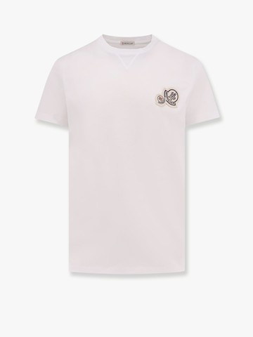 Double logo patch cotton t-shirt - MONCLER - gender_Man