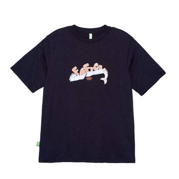 5th STREET｜男裝｜鮭魚切塊印花短袖T恤｜丈青