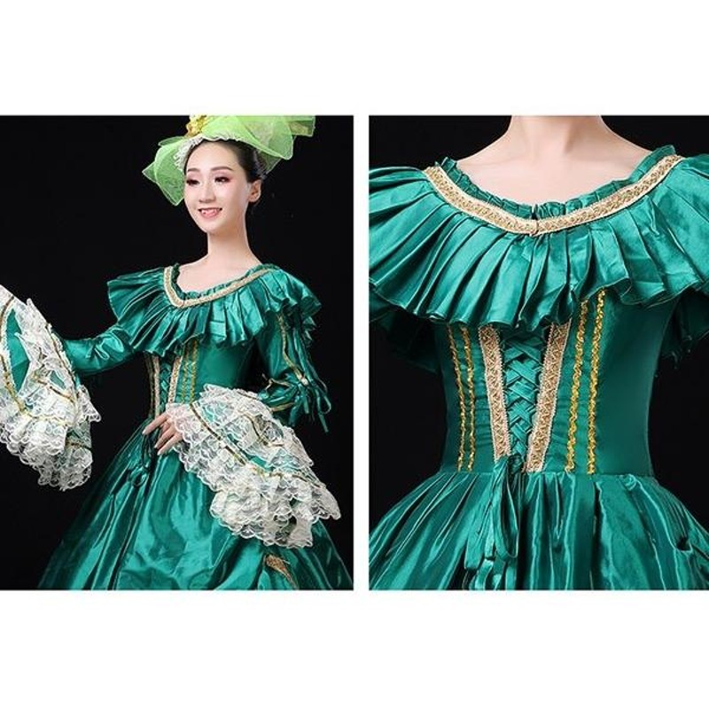 貴族 ドレス ステージ衣装 オペラ声楽 中世貴族風 お姫様ドレス
