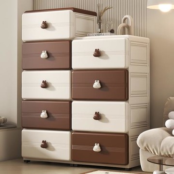 兒童玩具收納柜抽屜式多層塑料零食置物柜子儲物柜寶寶衣服收納箱