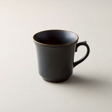 美濃燒-金邊古典馬克杯-三款任選-350ml 灰色