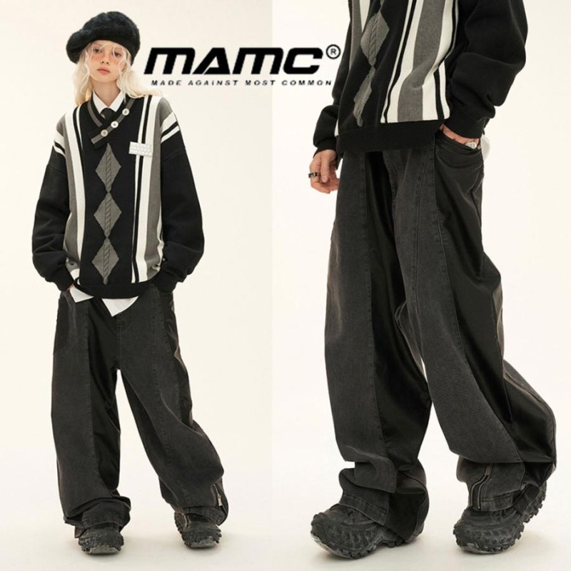 MAMC エムエーエムシー パンツ デニム切替ルーズパンツ (MC940