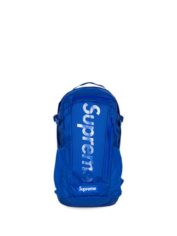 Supreme - logo-patch backpack - unisex - Polyester/Fabric - One Size - Blue