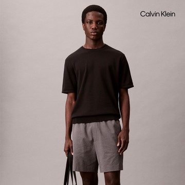 【Calvin Klein】 CK Seersucker Shorts_灰色