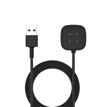 適用fitbit versa3智能手表磁吸充電器充電線數據同步sense座充新
