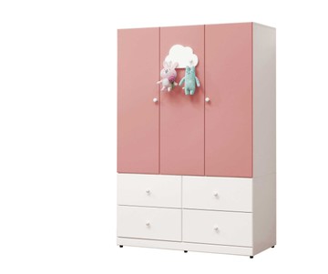 【H&D東稻家居】粉紅色4尺衣櫃/收納衣櫃/置物衣櫥(TJS1-04652)
