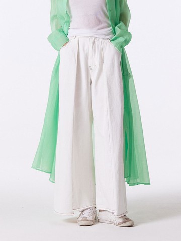 Bio Cotton Wide Vintage Pants [Beige]