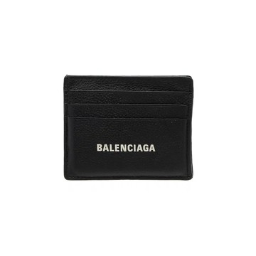 BALENCIAGA 683658 經典 LOGO 復古皮革字母印花三折短夾迷你錢包零錢包