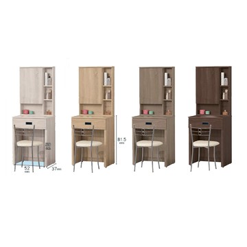 【MUNA 家居】卡多里2尺鏡台含椅/共四色雪杉白