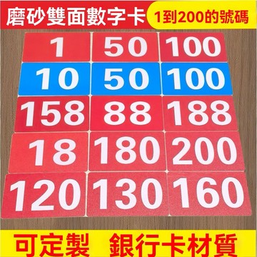 🔥臺灣出貨🔥PVC防水磨砂排號卡 食堂叫號卡 數字號碼卡 客製化號碼牌 餐廳點餐卡 咖啡廳叫號牌 排隊卡 雙面數字卡片