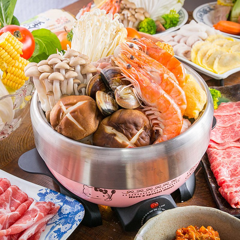 三麗鷗授權Hello Kitty 多段智慧兩用調理鍋