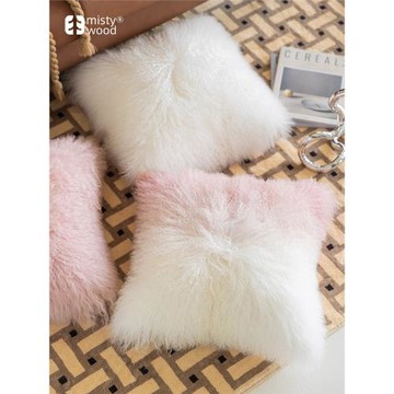 迷霧之森皮草合集沙發抱枕真羊毛靠枕狐貍毛獺兔毛高級感輕奢靠墊
