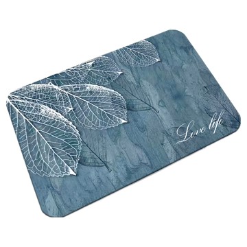 軟式珪藻土踏墊 Set 2 吸水科技 柔軟舒適  40 x 60cm  藍茵羽葉  1組