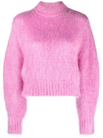 Nina Ricci - balloon-sleeve mohair-blend jumper - women - Mohair/Polyamide/Wool - S - Pink