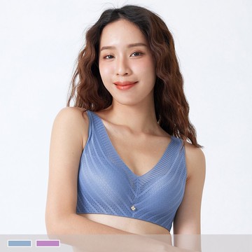 Pink Lady 無鋼圈 DE罩杯 紫漫月光均勻薄襯 集中包覆 單件內衣