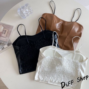 韓版復古性感吊帶背心 帶胸墊免穿內衣【V174】