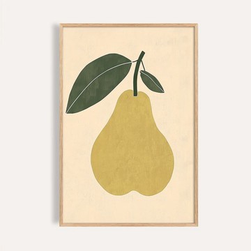 靜靜熟成的黃梨 Golden Pear Stillness / 童話系列果物插畫