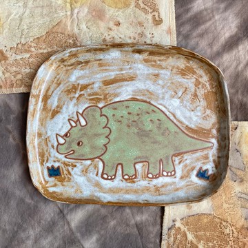 【タケ-TA KE Studio】恐龍盤。三角龍