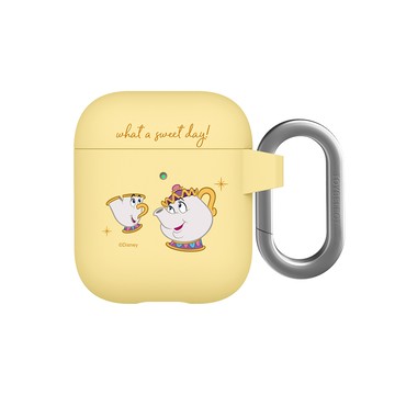 【正版授權】Disney公主-茶壺太太與茶杯阿齊款強悍防摔AirPods保護套