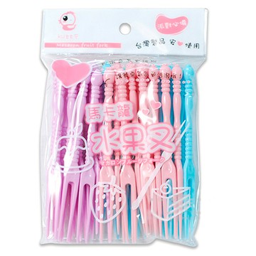 台製-馬卡龍水果叉 K-29382