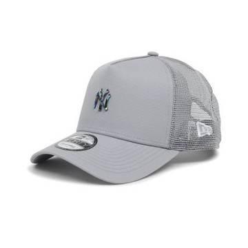 New Era 卡車帽 940AF Trucker MLB Metal Badge 紐約洋基 海豚灰 帽子 老帽 NE14700494