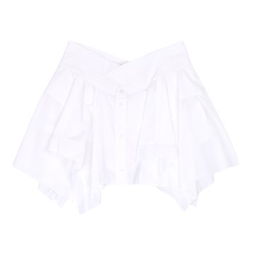 alexanderwang 白色解構式棉質半身裙