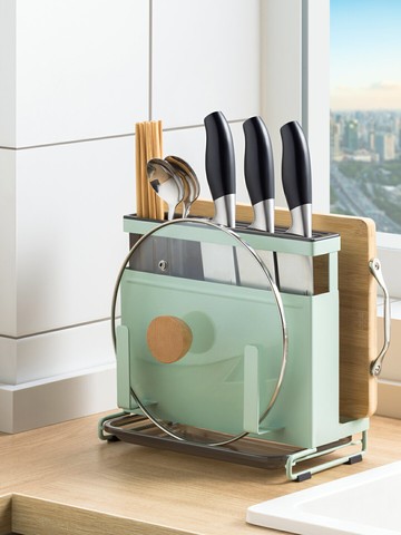 不銹鋼刀架廚房用品置物架家用大全多功能筷子籠砧板菜刀具收納架