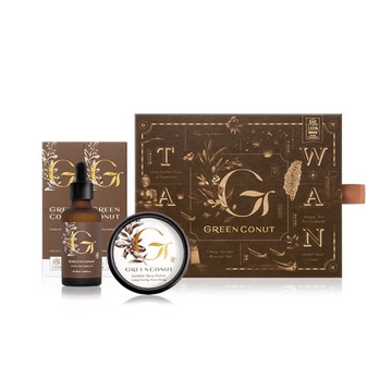 綠果 乳油木果保養禮盒組(黃金乳油木果脂50g+按摩油50ml 2入)(BA0106)