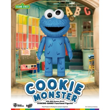 【野獸國】芝麻街 餅乾怪獸 可動公仔存錢筒 Cookie Monster｜VPB-SB16