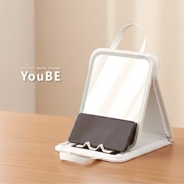 𝗬𝗼𝘂𝗕𝗘🦭 手提LED 化妝鏡｜隔日到貨 鏡子化妝鏡 led 化妝鏡 化妝鏡 折疊化妝鏡