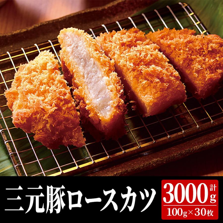 三元豚ロースカツ 100g×30枚 業務用