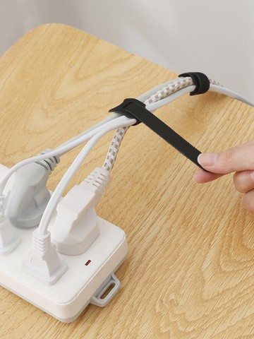 30條自粘魔術貼扎帶 數據線捆綁帶耳機線材理線帶繞線器收納帶