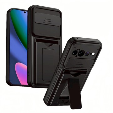 推拉窗滑蓋鏡頭保護適用谷歌pixel10pro xl手機殼卡包支架一體pixel10proxl軍工全包防摔pixel11